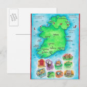 Postale Carte de l'Irlande (Devant / Derrière)