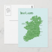 Postale Carte de l'Irlande (Devant / Derrière)