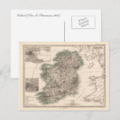 Postale Carte de l'Irlande (1876) (Devant / Derrière)
