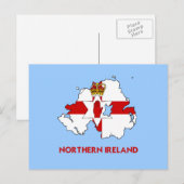 POSTALE CARTE DE L'IRLANDE DU NORD (Devant / Derrière)