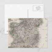 Postale Carte de l'Irlande par Stieler (Devant / Derrière)
