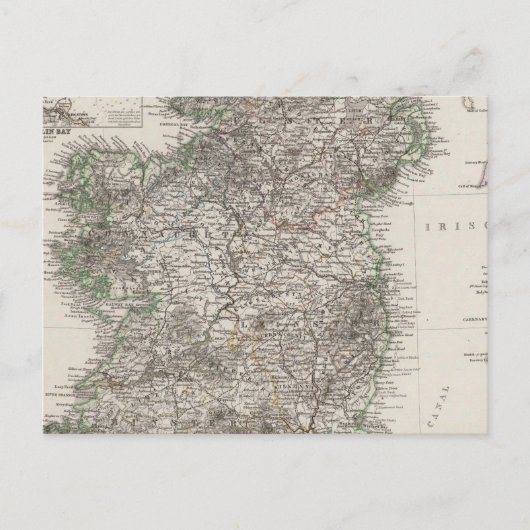 Postale Carte de l'Irlande par Stieler (Devant)