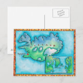 Postale Carte de l'Islande (Devant / Derrière)