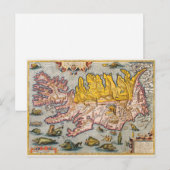 Postale Carte de l'Islande (Devant / Derrière)