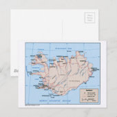 Postale Carte de l'Islande (1981) (Devant / Derrière)