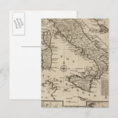 Postale Carte de l'Italie (Devant / Derrière)