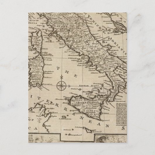 Postale Carte de l'Italie (Devant)