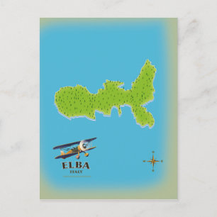 Postale Carte de l'Italie Elba poster voyage