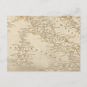 Postale Carte de l'Italie par Arrowsmith