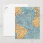 Postale Carte de l'océan Atlantique (Devant / Derrière)