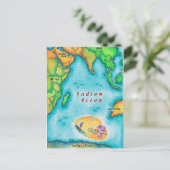 Postale Carte de l'Océan Indien (Debout devant)
