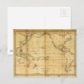 Postale Carte de l'océan Pacifique (1788) (Devant / Derrière)