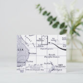 Postale Carte de l'océan Pacifique Sud (Debout devant)