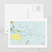 Postale Carte de l'Océanie (Devant / Derrière)