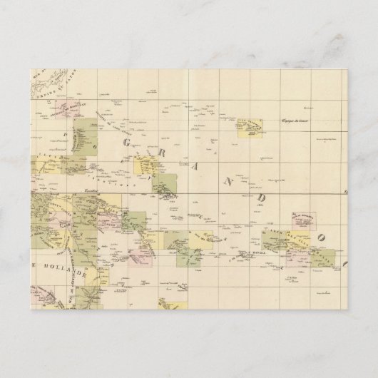 Postale Carte de l'Océanie (Devant)