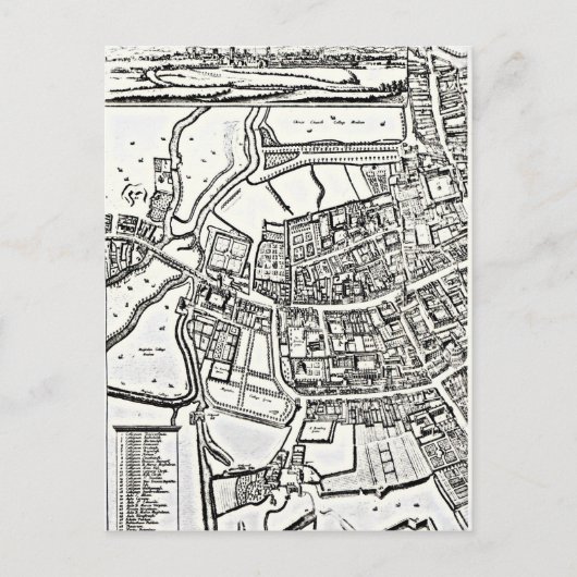 Postale Carte de Loggan d'Oxford, Eastern Sheet (Devant)