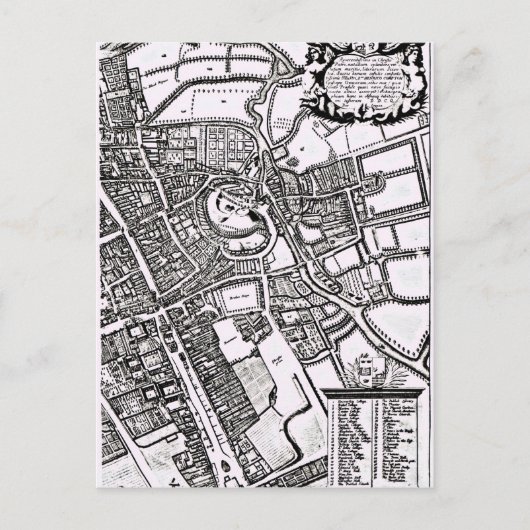 Postale Carte de Loggan d'Oxford, Western Sheet (Devant)