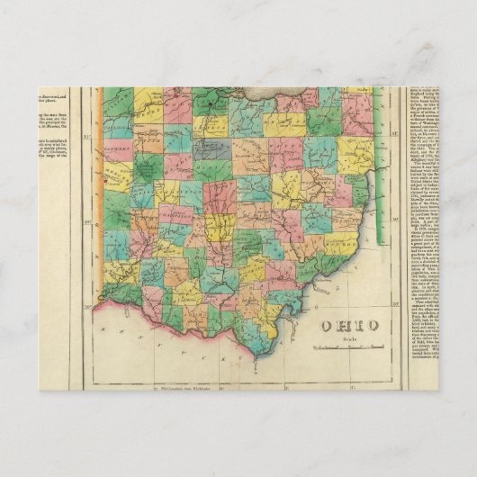 Postale Carte De L'Ohio (Devant)