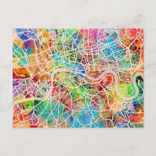 Postale Carte de Londres (Devant)