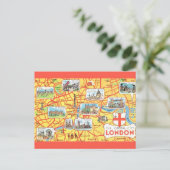 Postale Carte de Londres Angleterre illustrée de manière c (Debout devant)