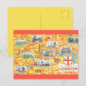 Postale Carte de Londres Angleterre illustrée de manière c (Devant / Derrière)