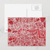 Postale Carte de Londres Art Red (Devant / Derrière)