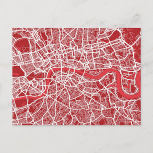 Postale Carte de Londres Art Red