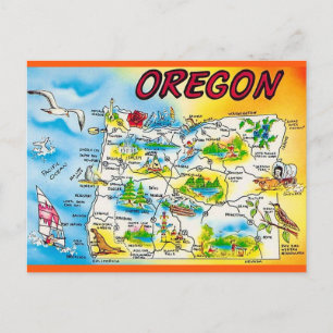 Postale Carte de l'Oregon