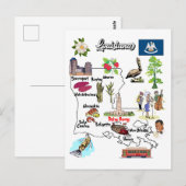 Postale Carte de Louisiane (Devant / Derrière)