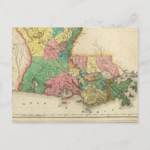 Postale Carte De Louisiane