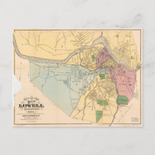 Postale Carte de Lowell, Massachusets (1881)