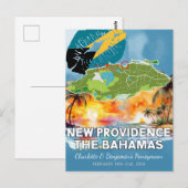 Postale Carte de lune de miel romantique à New Providence  (Devant / Derrière)