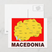 Postale Carte de Macédoine (Devant / Derrière)