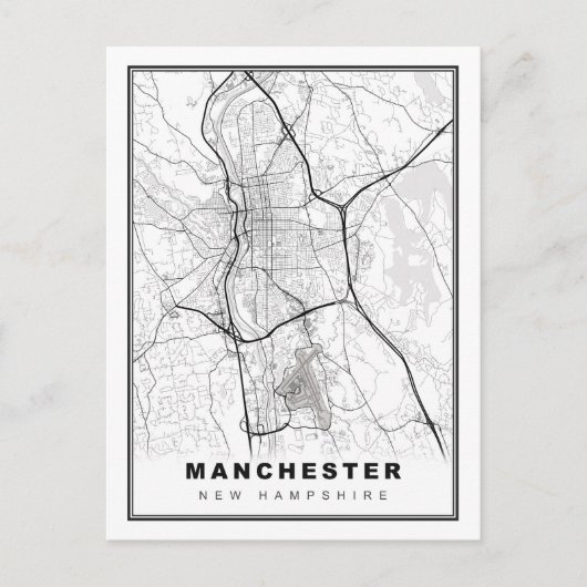 Postale Carte de Manchester (Devant)