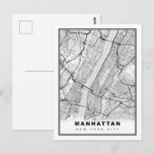 Postale Carte de Manhattan (Devant / Derrière)