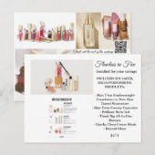 Postale Carte de maquillage Beautycounter (Devant / Derrière)