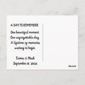 Postale Carte de mariage A Day to Remember (Dos)
