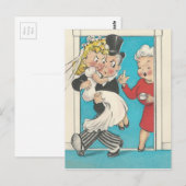 Postale Carte de mariage amusante (Devant / Derrière)