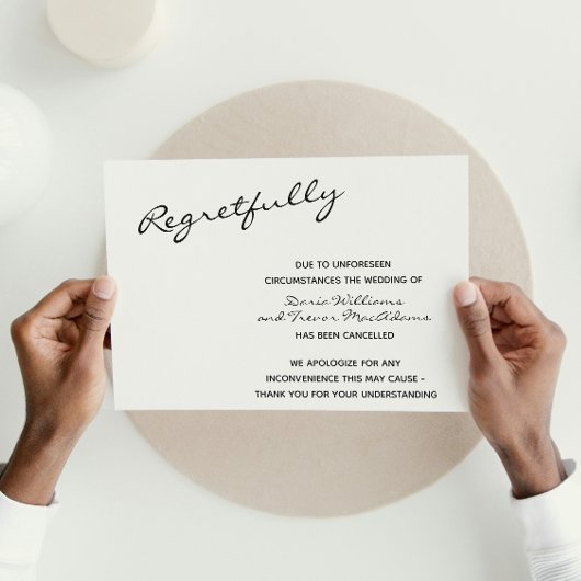 Postale Carte de mariage annulé