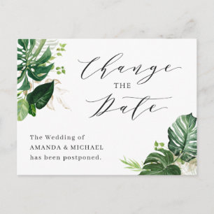 Postale Carte de mariage aux palmiers tropicaux - Modifier