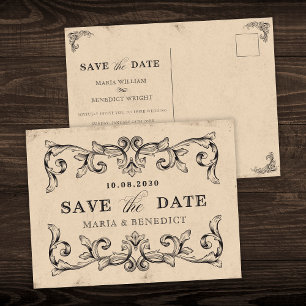 Postale Carte de mariage d'art classique vintage