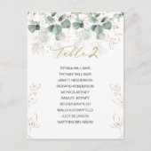 Postale Carte de Mariage de table Eucalyptus (Devant)