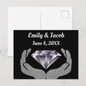Postale Carte de mariage Diamond Hands (Devant / Derrière)