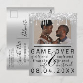 Postale Carte de mariage drôle à l'approche de la date Cou (Devant / Derrière)