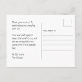 Postale Carte de mariage élégante et éditoriale pour faire (Dos)