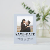 Postale Carte de mariage moderne avec photo "Save the Date (Debout devant)