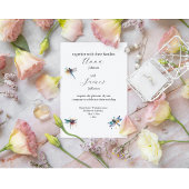 Postale Carte de mariage papillon libellule