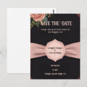 Postale Carte de mariage rose (Devant / Derrière)