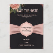 Postale Carte de mariage rose (Devant)