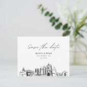 Postale Carte de mariage San Diego Save the Date (Debout devant)